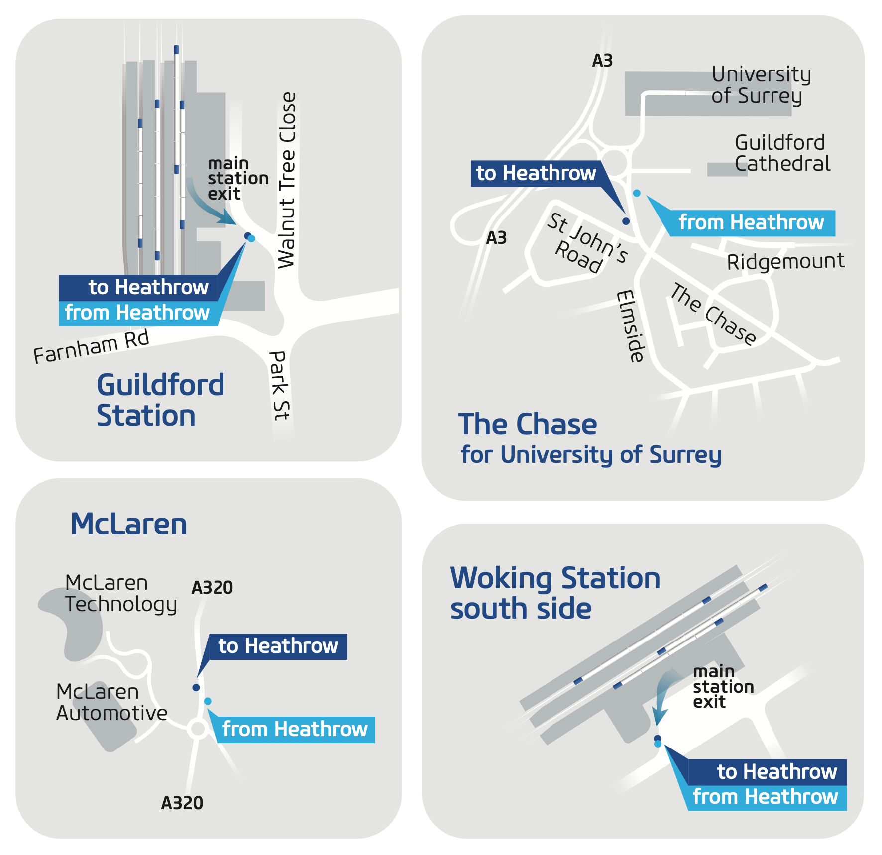 Map of stop locations